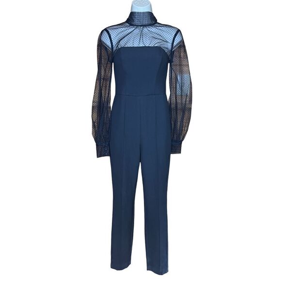 Veronica Beard Saluja Illusion Black Jumpsuit NWT Size 2 - Picture 9 of 15